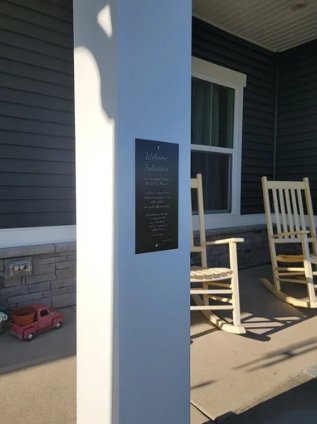 12x6 Black Aluminum Sign No Soliciting - Airik Creations LLC