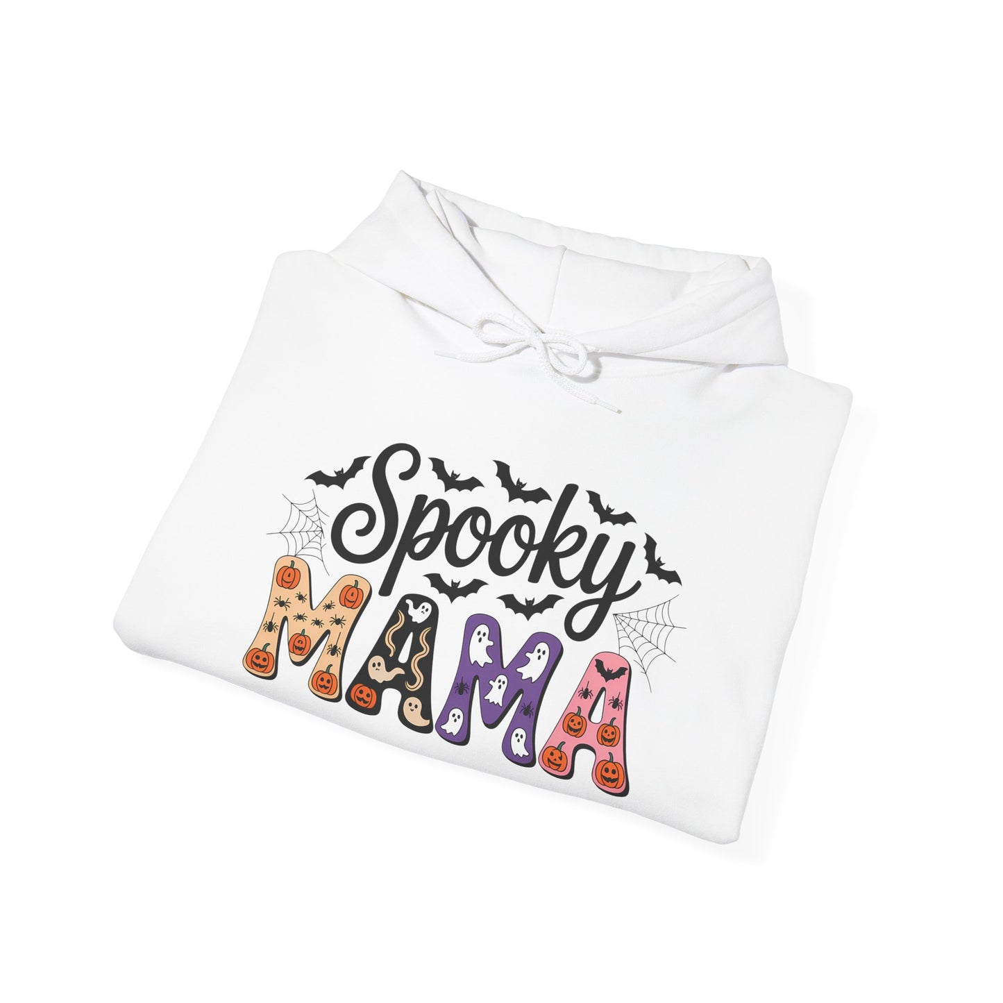 Spooky Mama Hooded Sweatshirt | Cozy Halloween Apparel, Unisex Sweatshirt, Gift for Halloween Lovers, Fall Fashion, Casual Hoodie