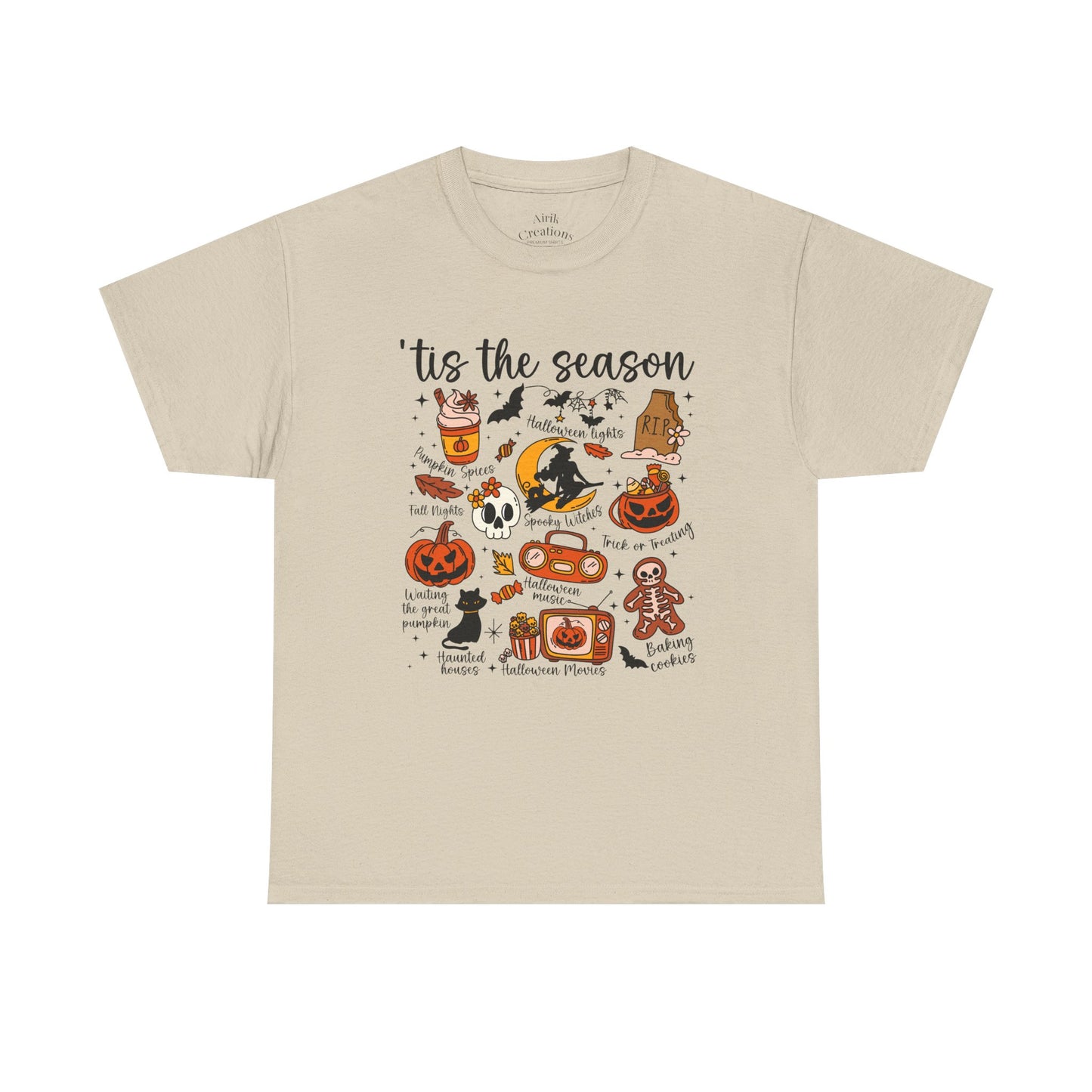 Autumn Halloween Tee, Cozy Cotton T-Shirt, Spooky Season Apparel, Unisex Festive Shirt, Ghostly Gatherings Outfit, Halloween Party Wear