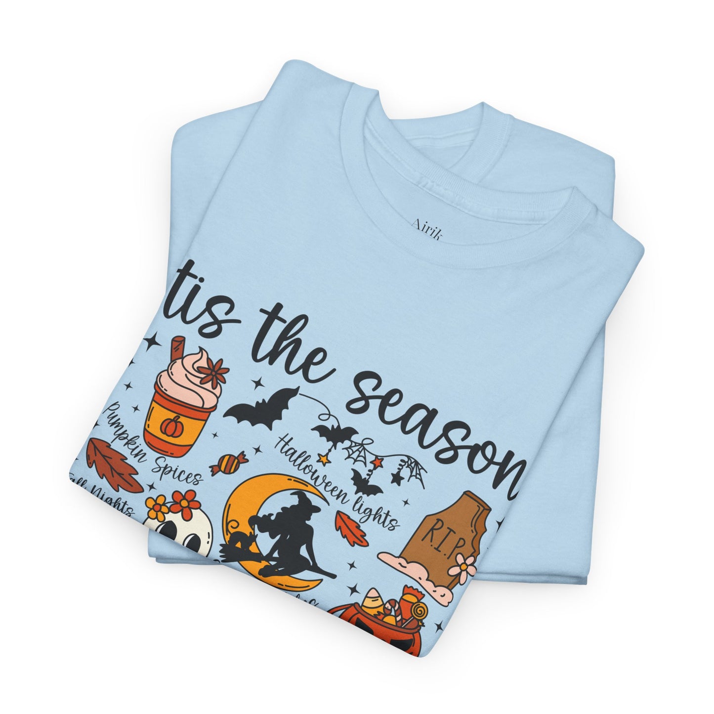 Autumn Halloween Tee, Cozy Cotton T-Shirt, Spooky Season Apparel, Unisex Festive Shirt, Ghostly Gatherings Outfit, Halloween Party Wear