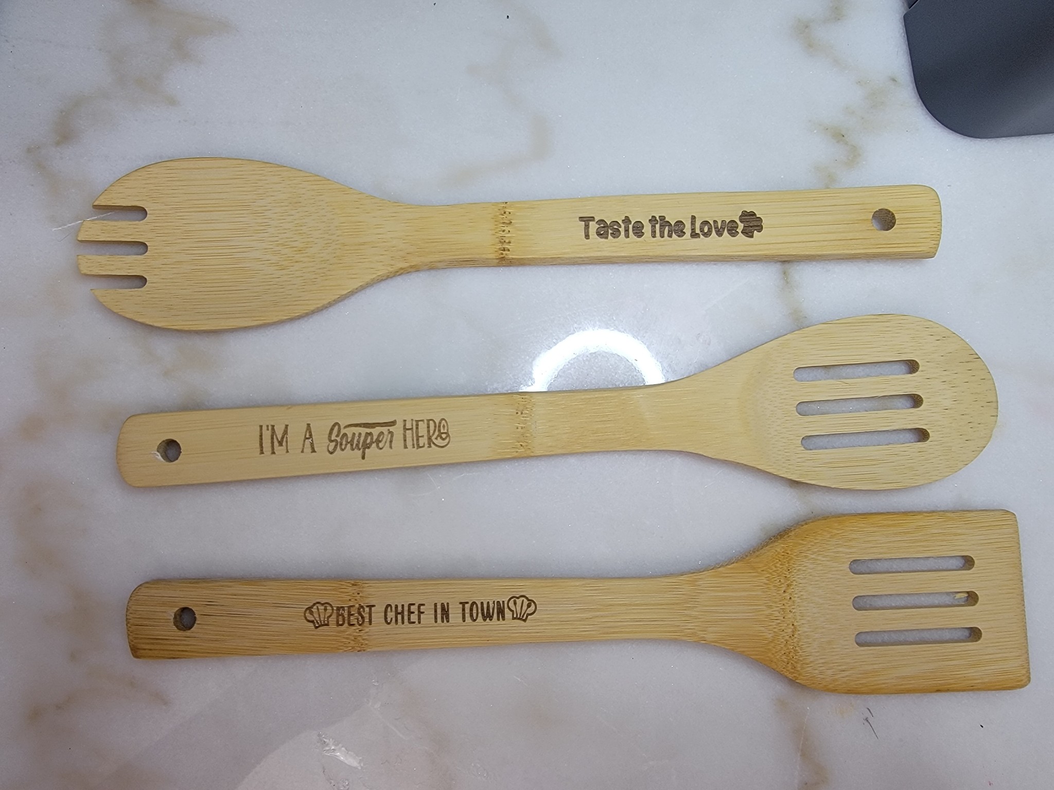 Engraved Kitchen Spoons