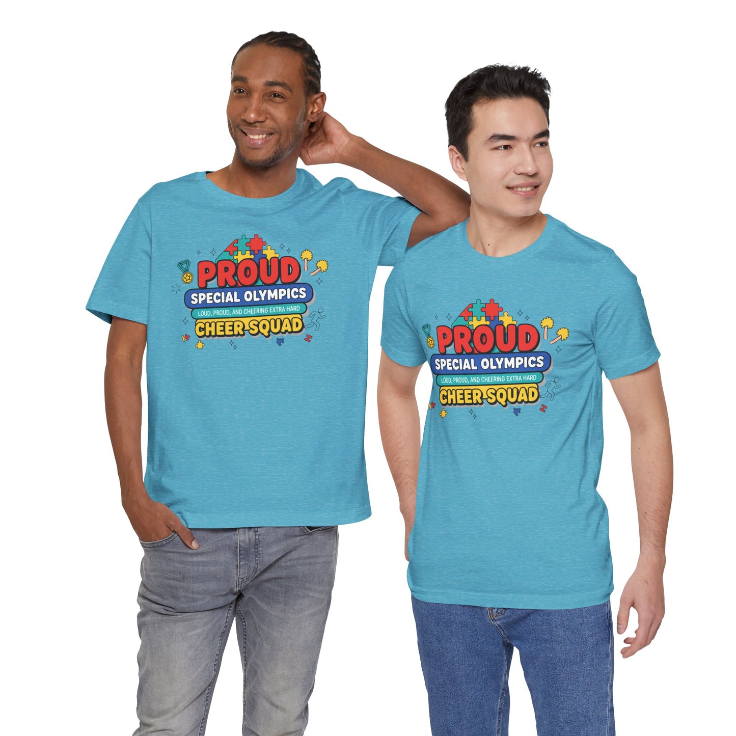 Proud Special Olympics Cheer Squad T-Shirt — Loud, Proud, and Cheering Extra Hard