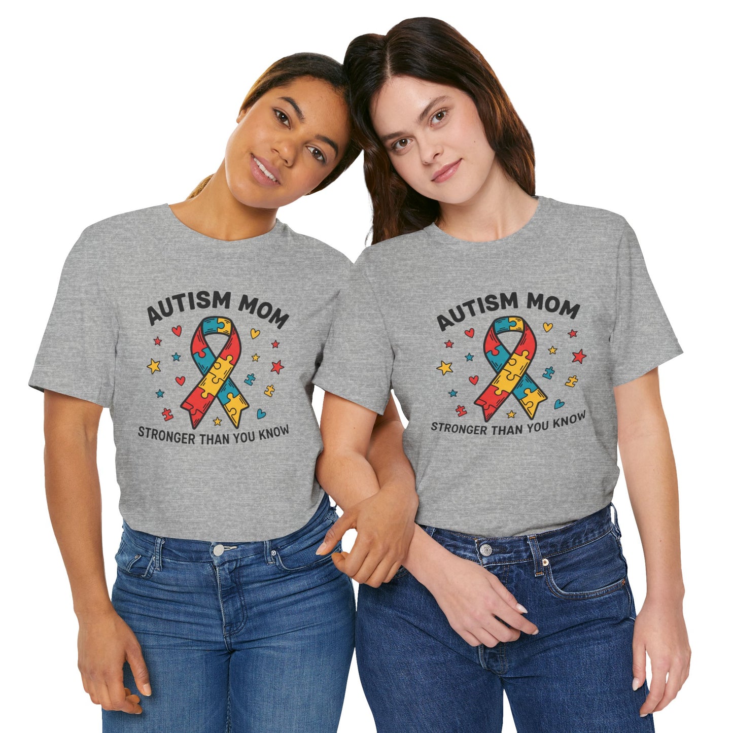 Autism Mom Tee — "AUTISM MOM – STRONGER THAN YOU KNOW" Puzzle Ribbon Shirt
