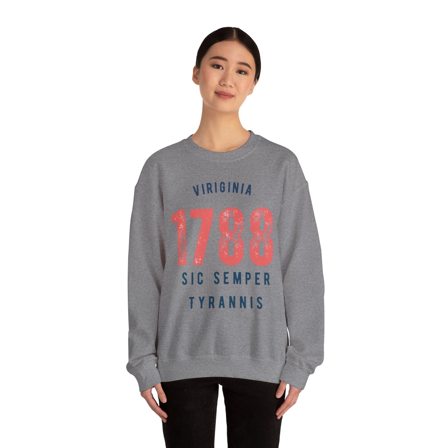 Unisex Heavy Blend™ Crewneck Sweatshirt - Virginia Sic Semper Tyrannis