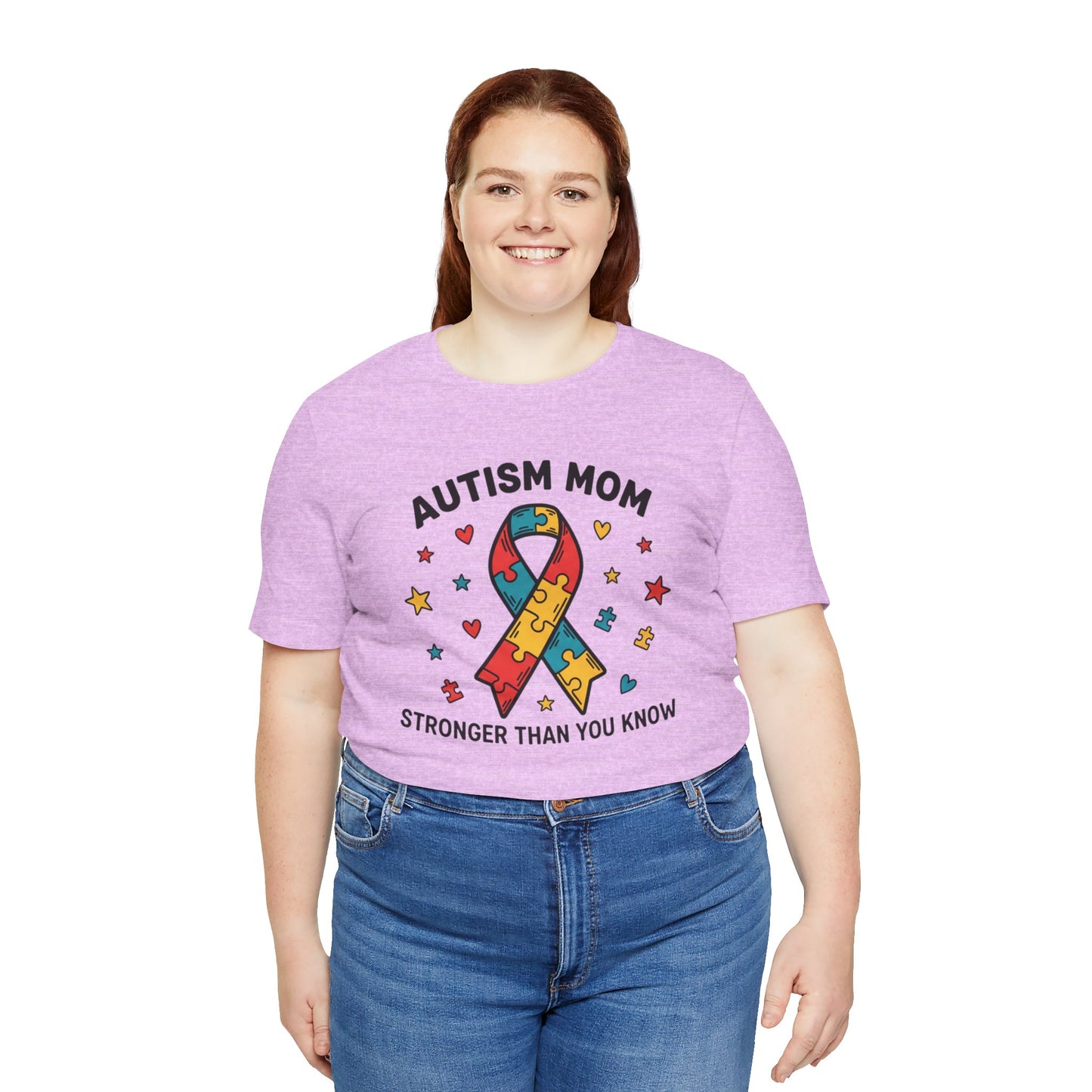 Autism Mom Tee — "AUTISM MOM – STRONGER THAN YOU KNOW" Puzzle Ribbon Shirt