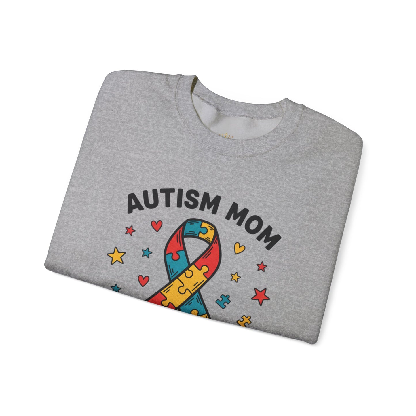 Autism Mom Puzzle Ribbon Sweatshirt — "Stronger Than You Know"