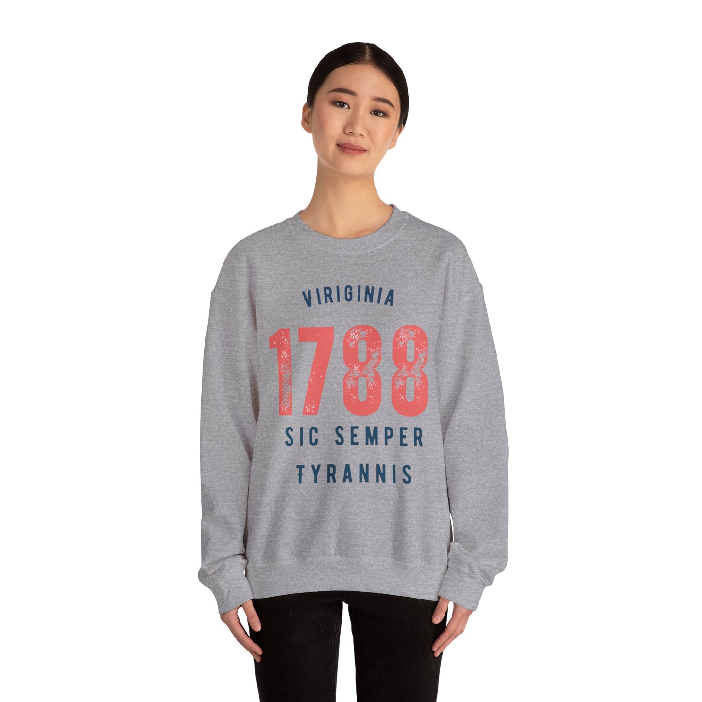 Unisex Heavy Blend™ Crewneck Sweatshirt - Virginia Sic Semper Tyrannis