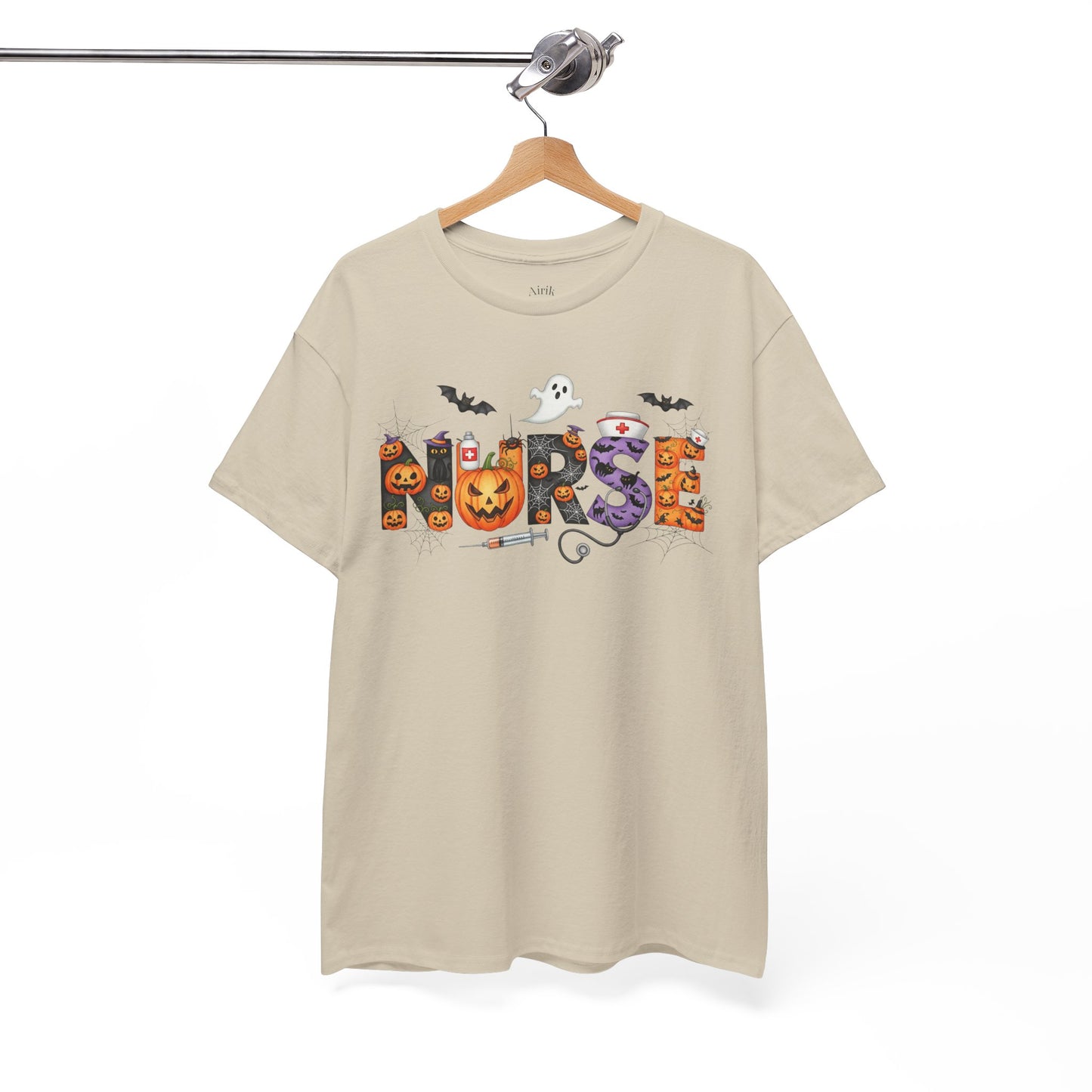 Halloween Nurse Tee - Unisex Heavy Cotton T-Shirt, Spooky Shirt for Nurses, Halloween Costume, Gift for Healthcare Workers, Fall Apparel