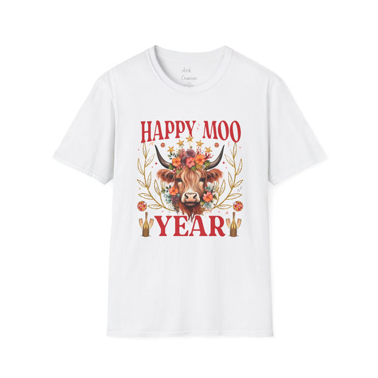 Unisex Softstyle T-Shirt - Happy Moo Year