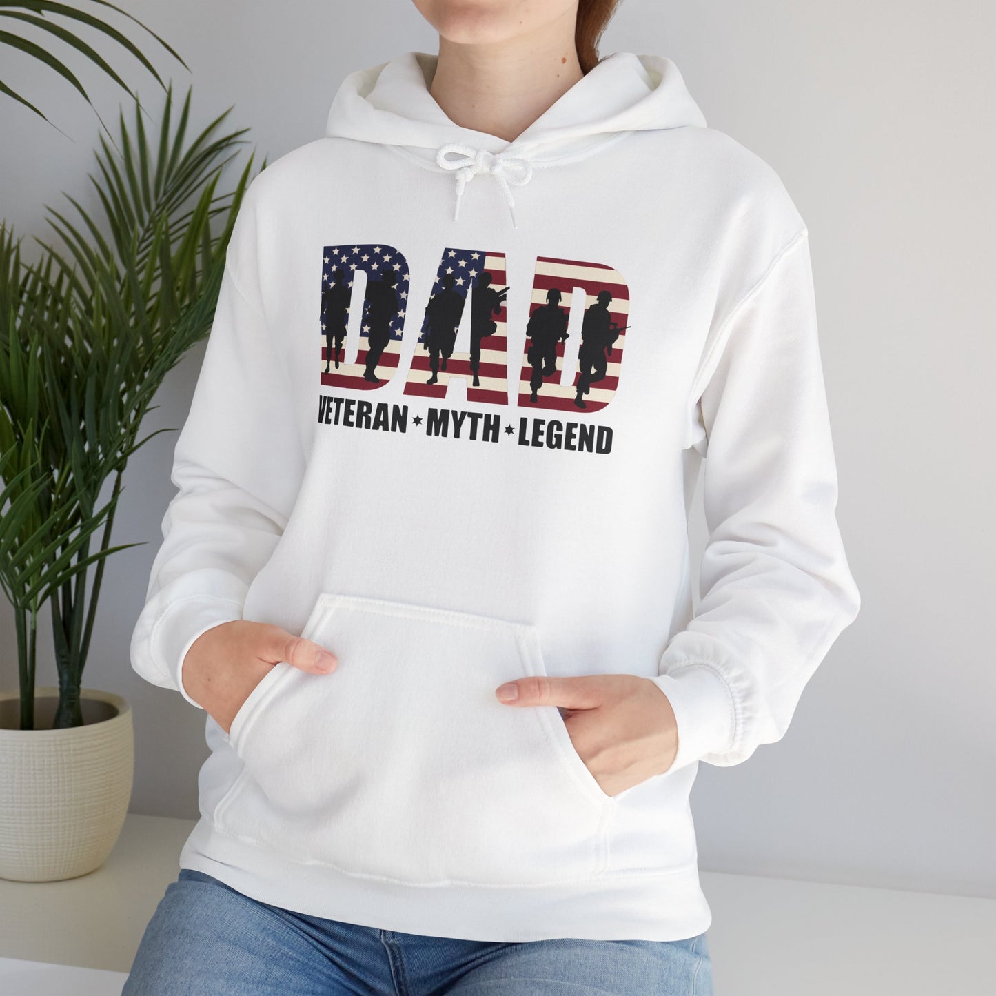 Unisex Heavy Blend™ Hooded Sweatshirt - Military Veteran Dad