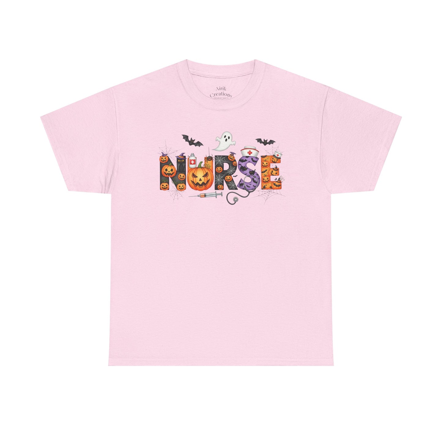 Halloween Nurse Tee - Unisex Heavy Cotton T-Shirt, Spooky Shirt for Nurses, Halloween Costume, Gift for Healthcare Workers, Fall Apparel
