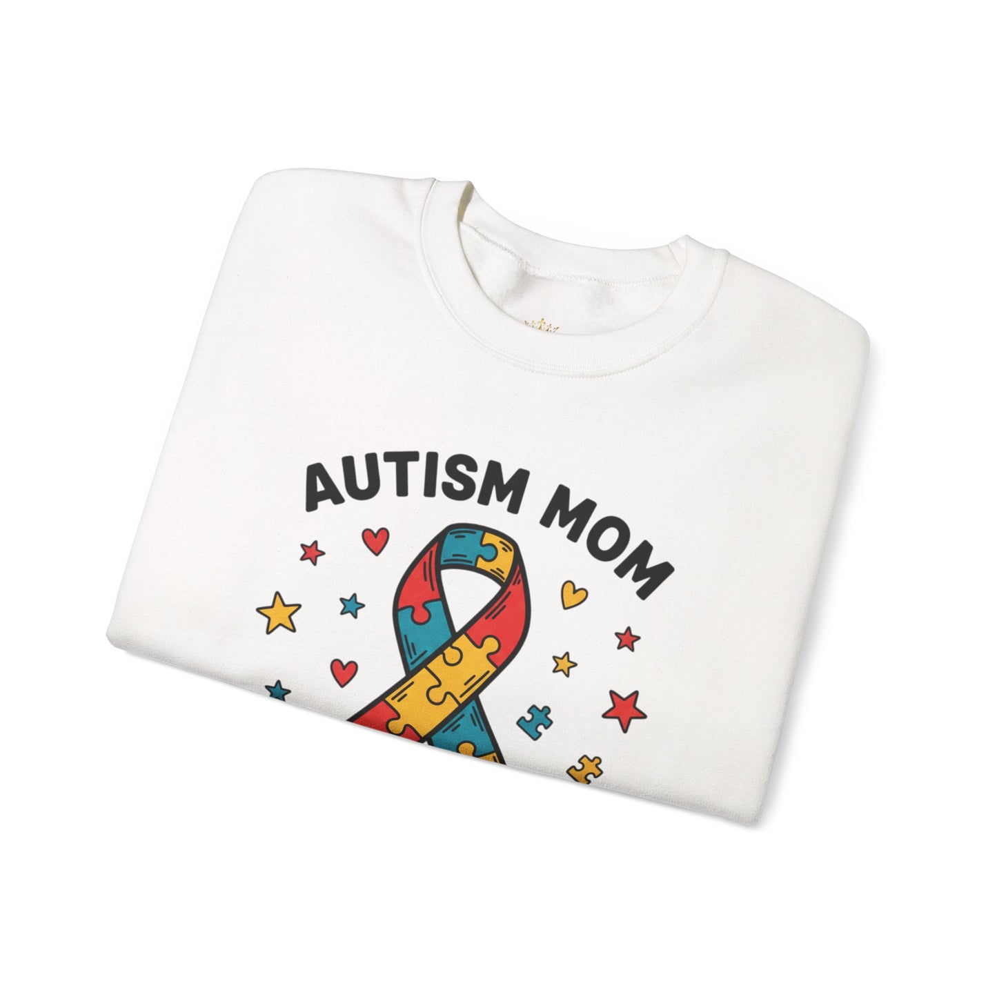 Autism Mom Puzzle Ribbon Sweatshirt — "Stronger Than You Know"