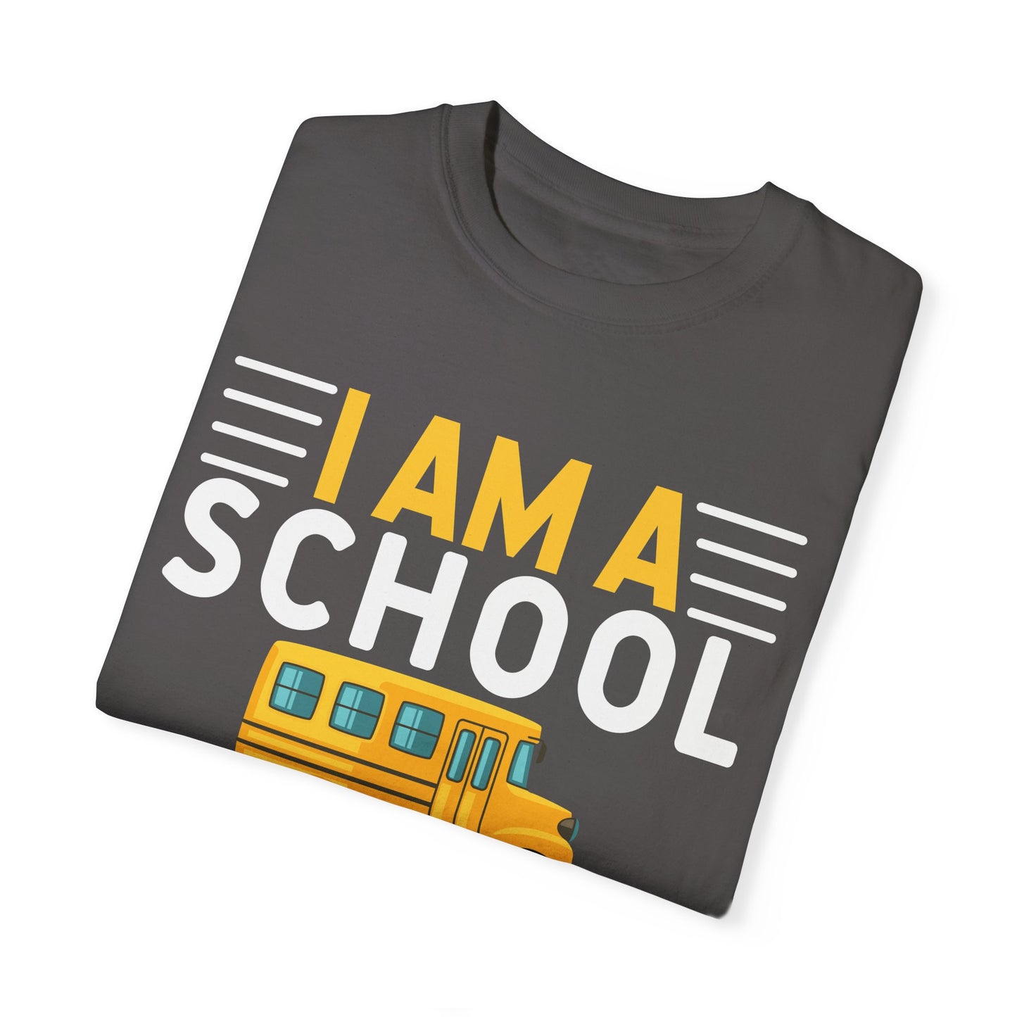 Unisex Garment-Dyed T-shirt - School Bus Super Power