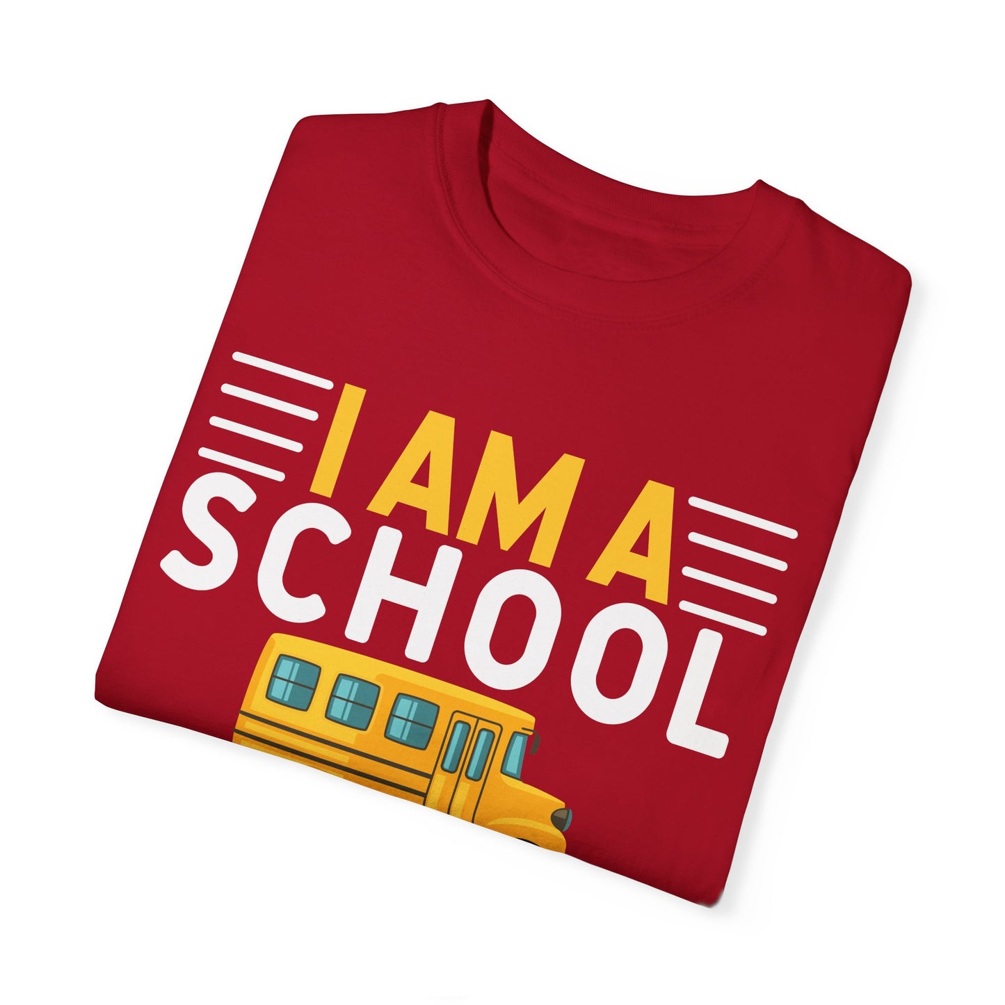 Unisex Garment-Dyed T-shirt - School Bus Super Power