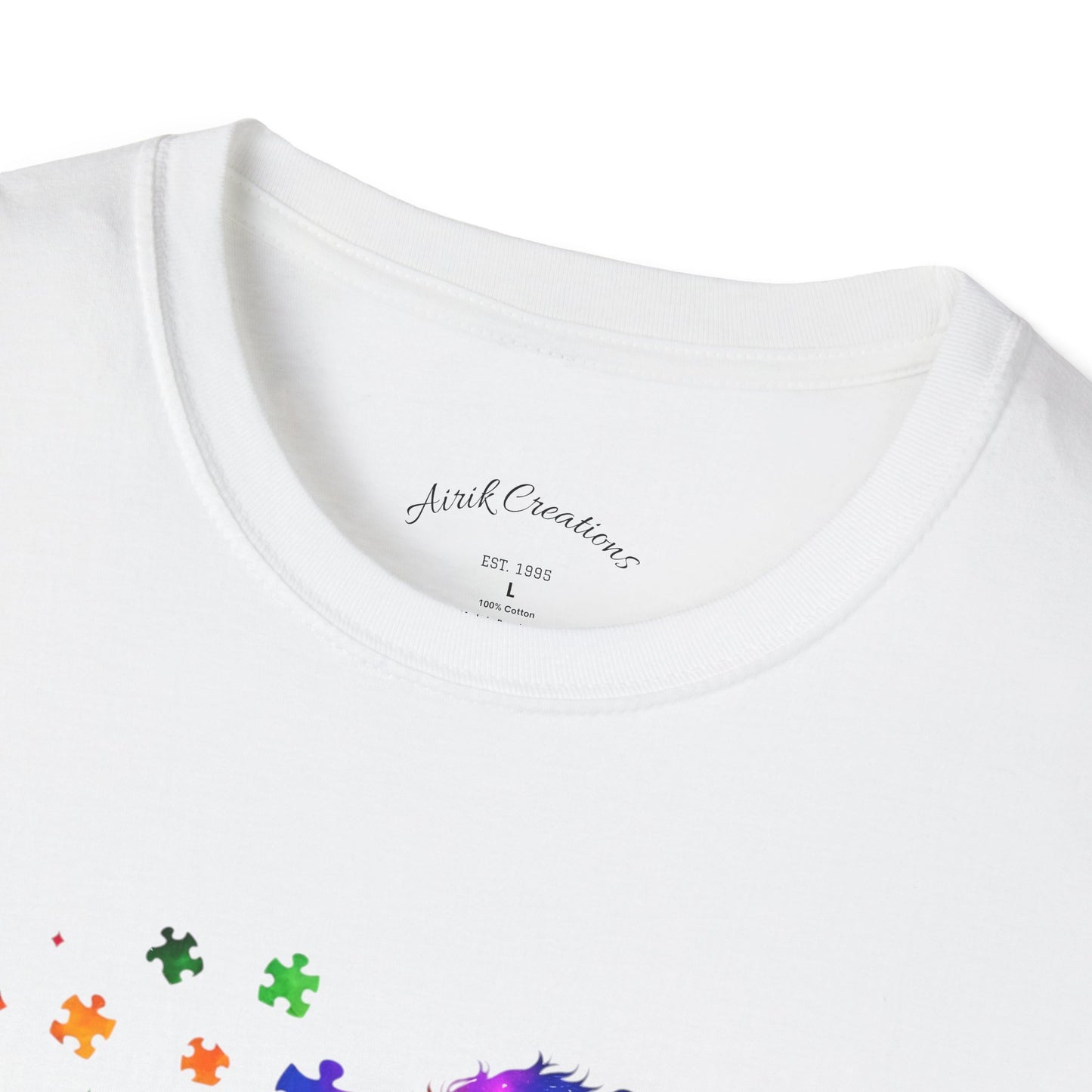 Autism Awareness Superhero T-Shirt – Colorful Puzzle Cape Kids Support Tee