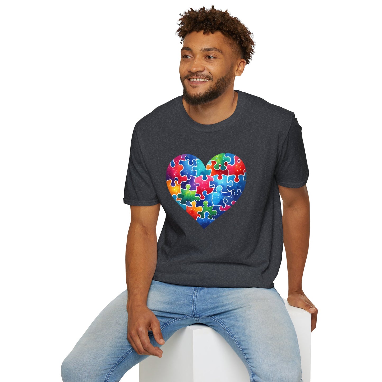 Unisex Softstyle T-Shirt - Autism Heart