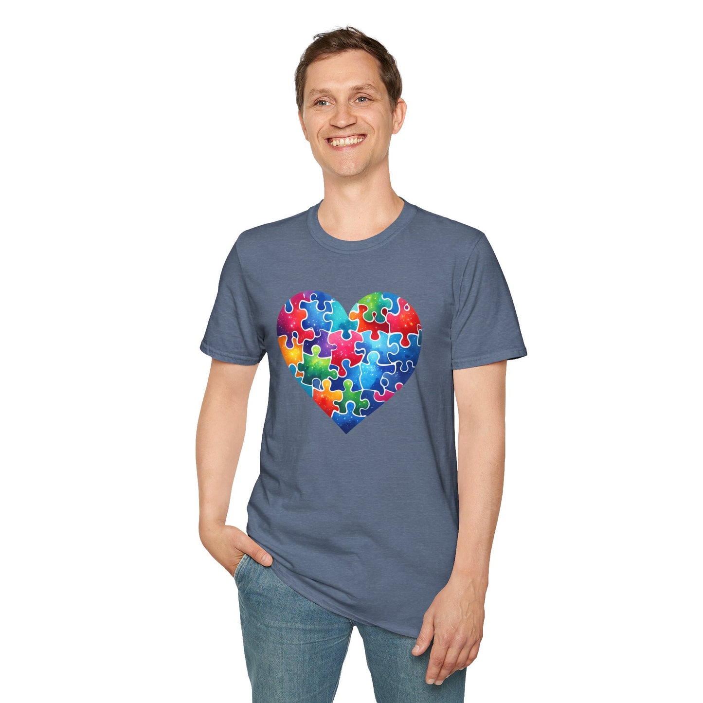 Unisex Softstyle T-Shirt - Autism Heart