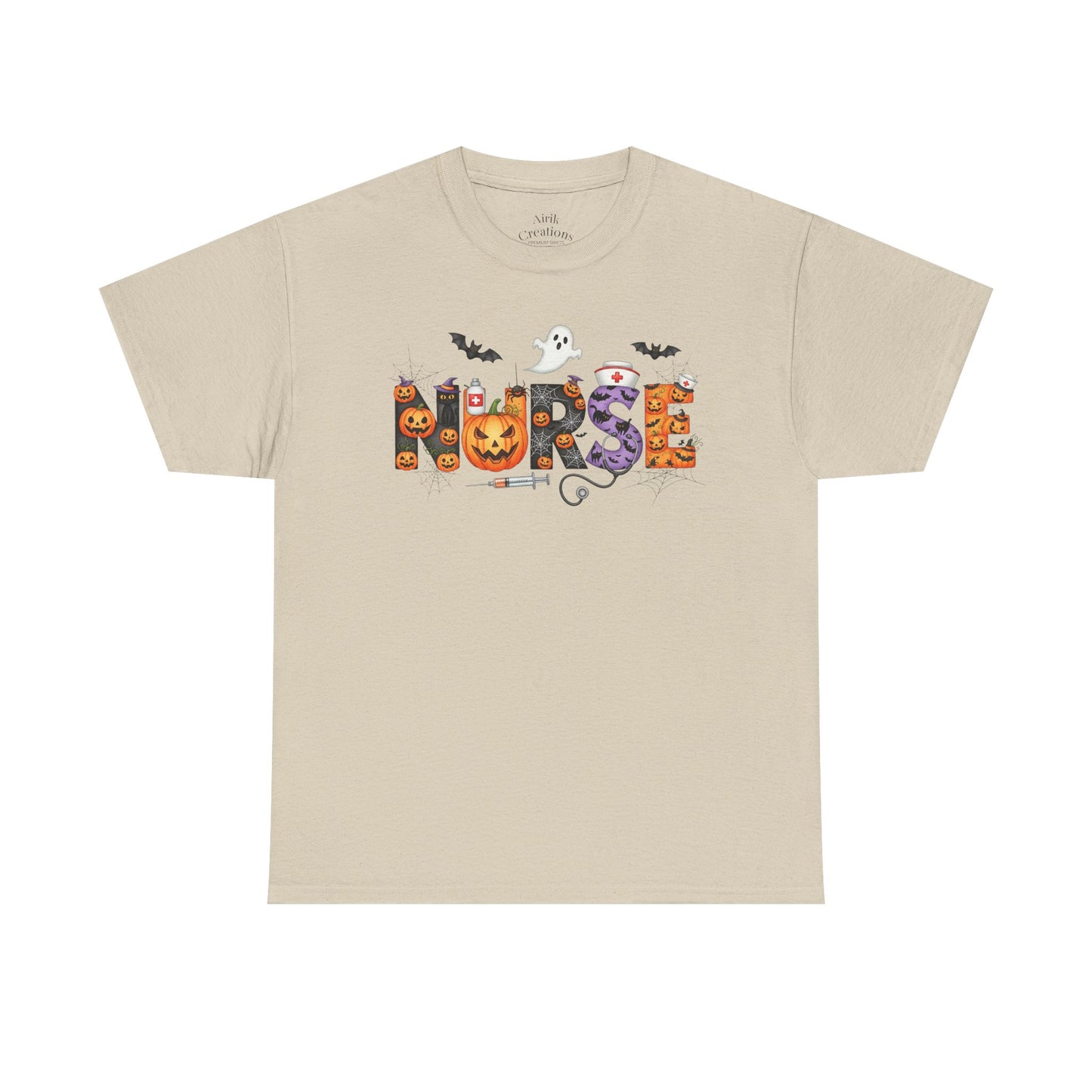 Halloween Nurse Tee - Unisex Heavy Cotton T-Shirt, Spooky Shirt for Nurses, Halloween Costume, Gift for Healthcare Workers, Fall Apparel