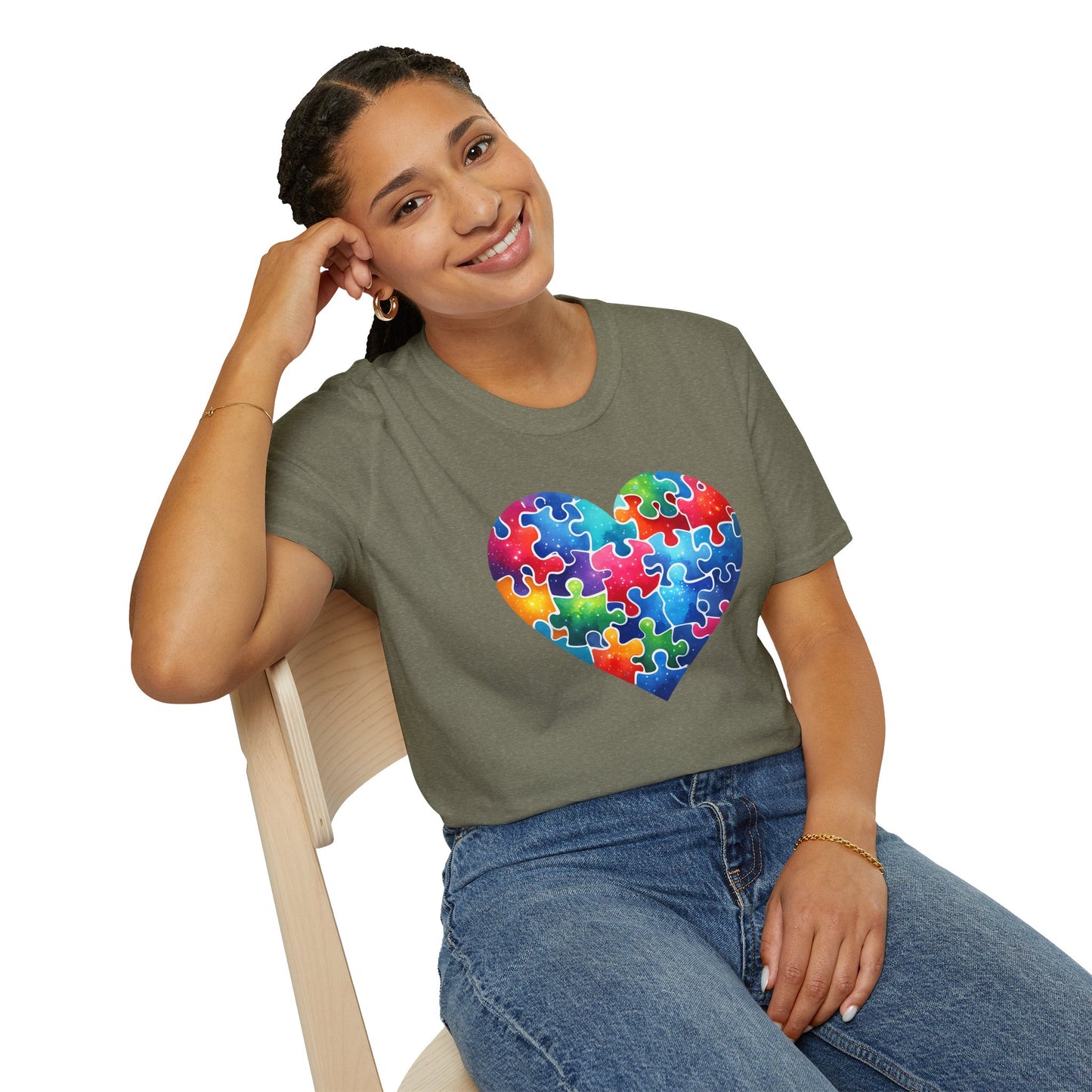 Unisex Softstyle T-Shirt - Autism Heart