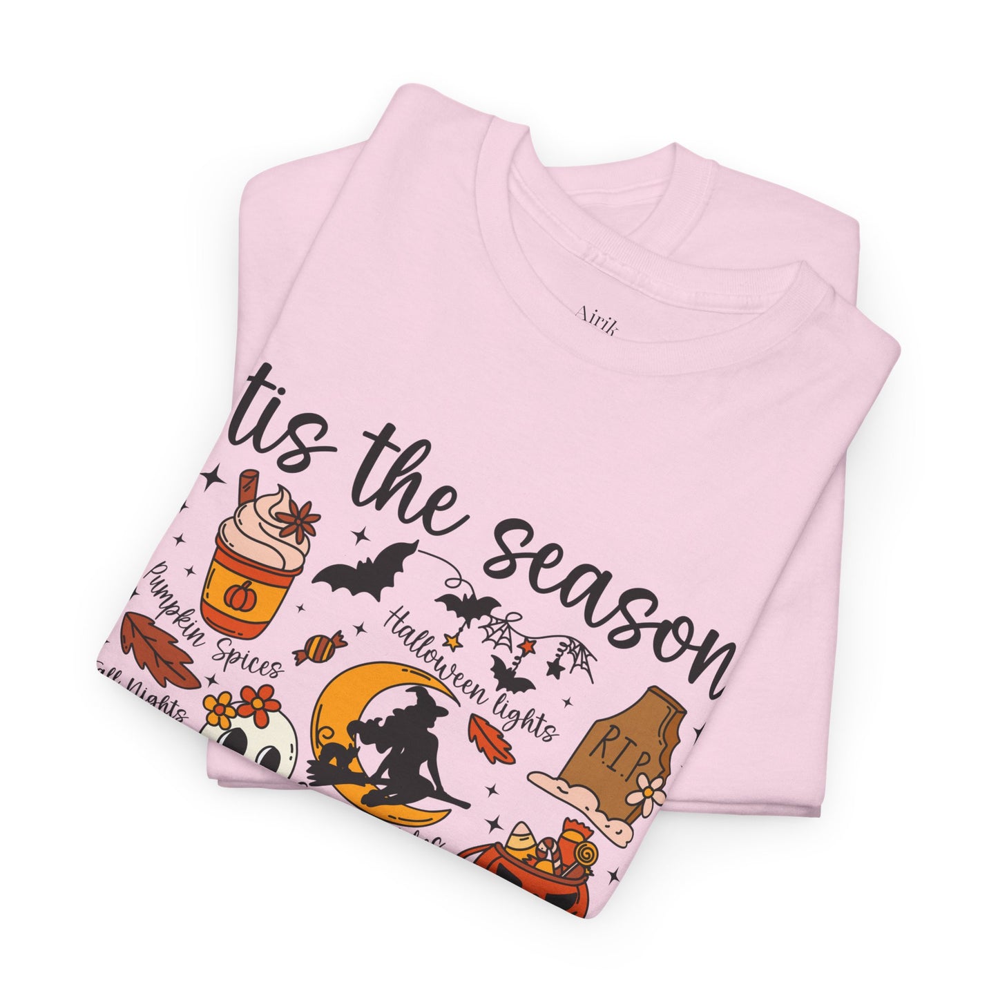 Autumn Halloween Tee, Cozy Cotton T-Shirt, Spooky Season Apparel, Unisex Festive Shirt, Ghostly Gatherings Outfit, Halloween Party Wear