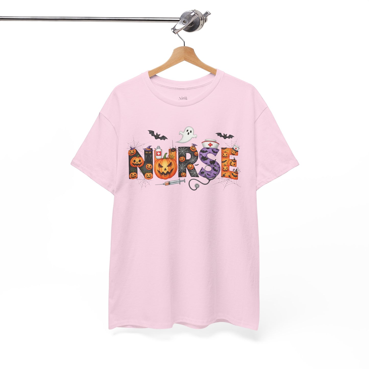 Halloween Nurse Tee - Unisex Heavy Cotton T-Shirt, Spooky Shirt for Nurses, Halloween Costume, Gift for Healthcare Workers, Fall Apparel