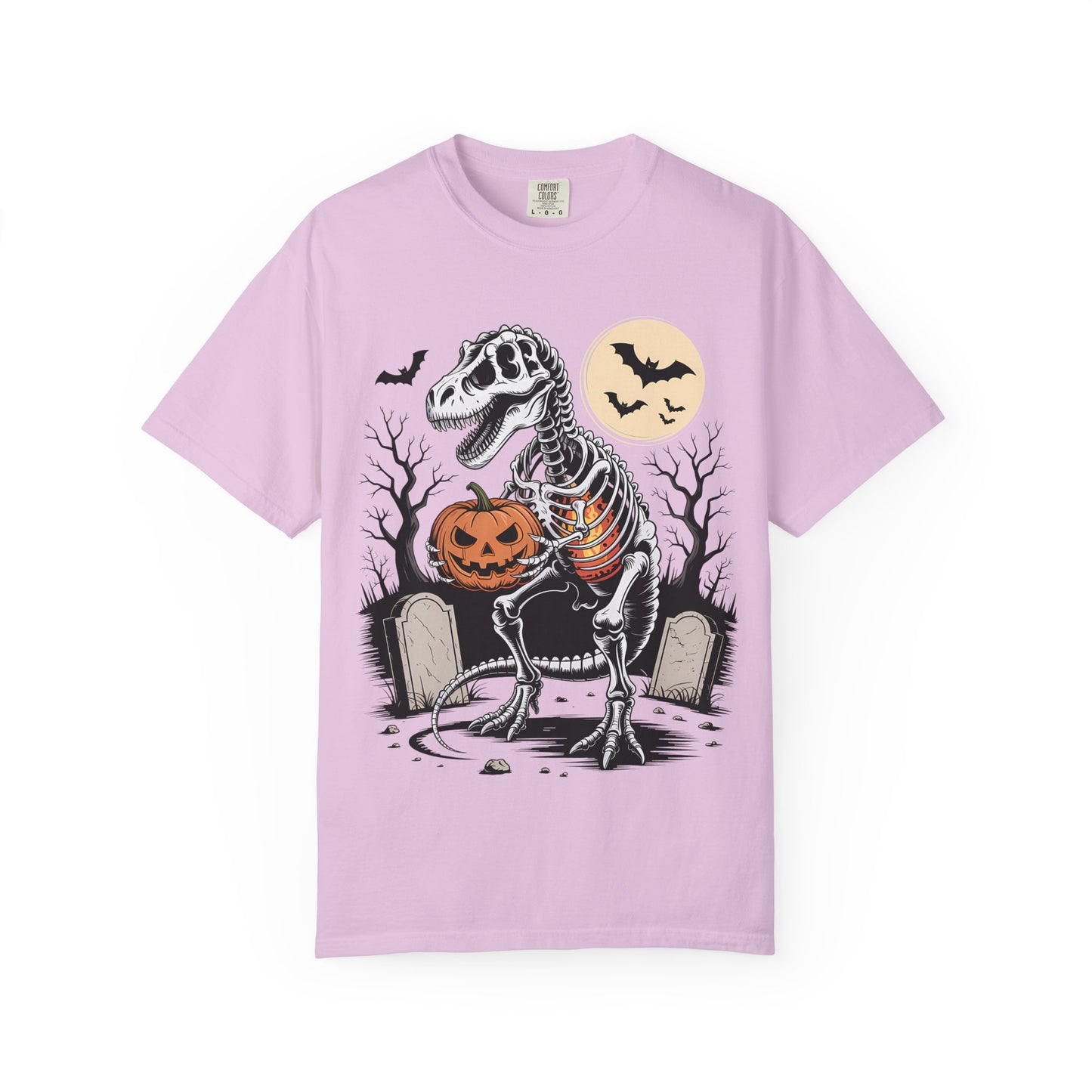 Halloween Skeleton Dino T-Shirt, Unisex Graphic Tee, Spooky T-Shirt, Fall Fashion, Trick or Treat Shirt, Costume Party Top