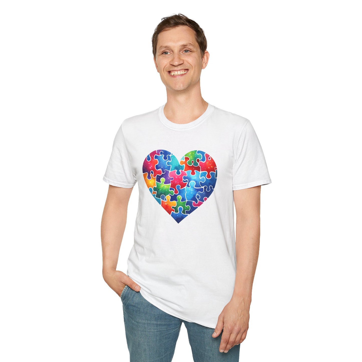 Unisex Softstyle T-Shirt - Autism Heart