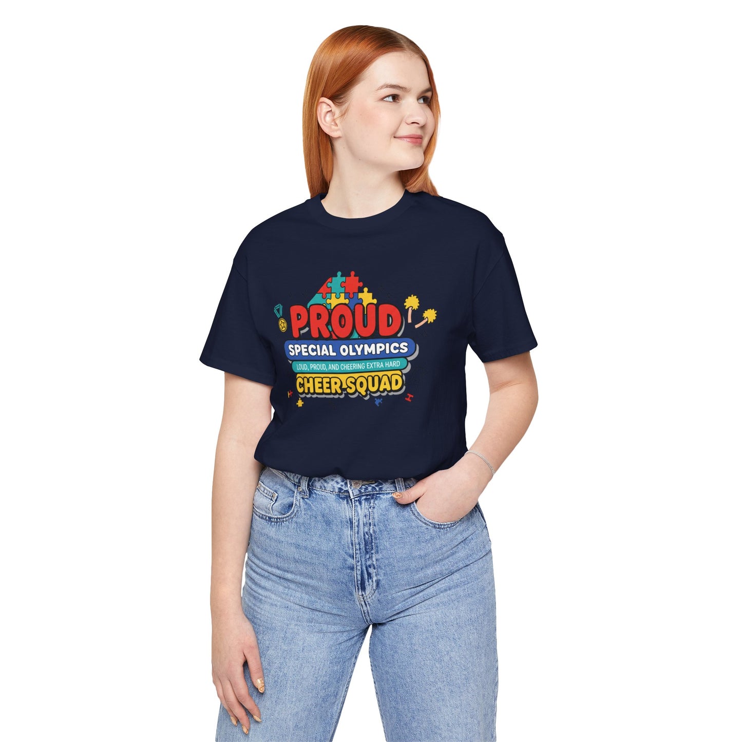 Proud Special Olympics Cheer Squad T-Shirt — Loud, Proud, and Cheering Extra Hard