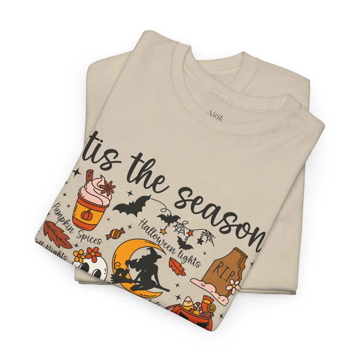 Autumn Halloween Tee, Cozy Cotton T-Shirt, Spooky Season Apparel, Unisex Festive Shirt, Ghostly Gatherings Outfit, Halloween Party Wear