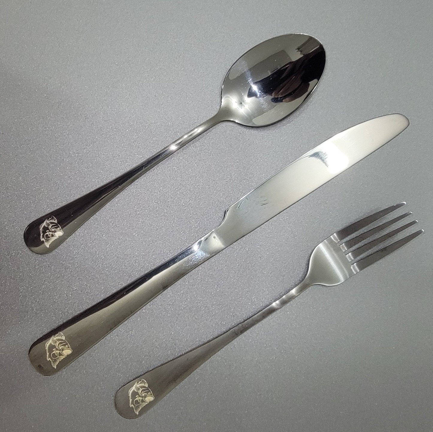 5 Piece Black Custom Engraved Flatware Set - Airik Creations LLC