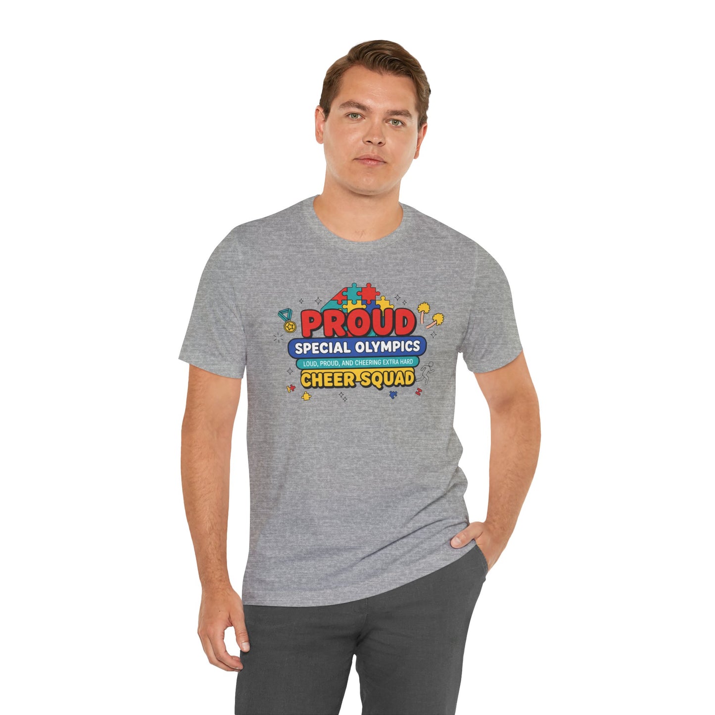 Proud Special Olympics Cheer Squad T-Shirt — Loud, Proud, and Cheering Extra Hard