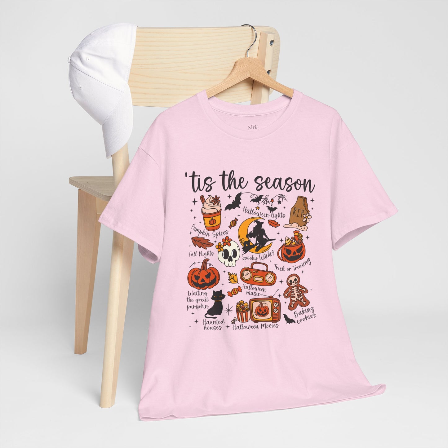 Autumn Halloween Tee, Cozy Cotton T-Shirt, Spooky Season Apparel, Unisex Festive Shirt, Ghostly Gatherings Outfit, Halloween Party Wear