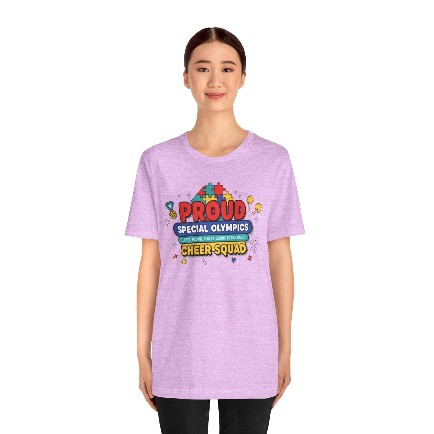 Proud Special Olympics Cheer Squad T-Shirt — Loud, Proud, and Cheering Extra Hard