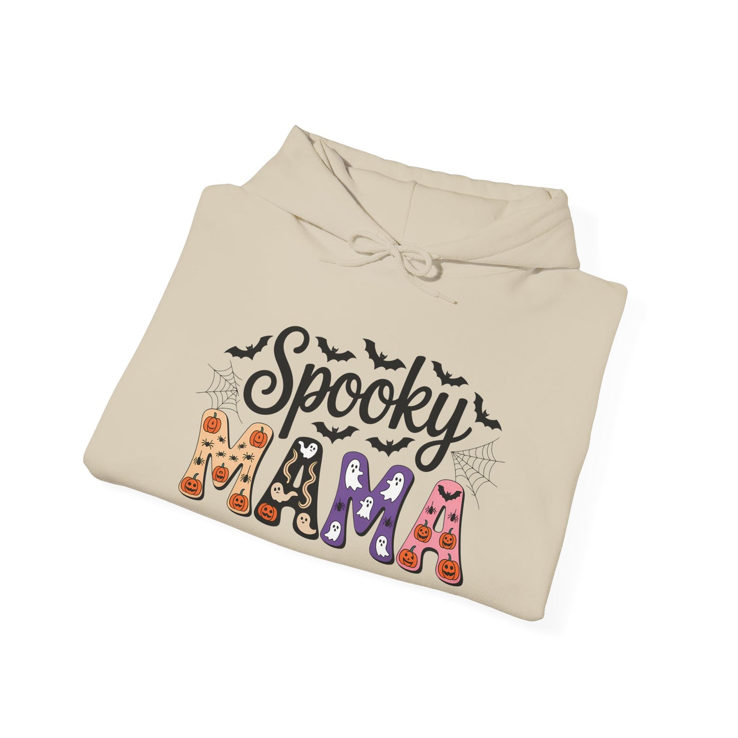 Spooky Mama Hooded Sweatshirt | Cozy Halloween Apparel, Unisex Sweatshirt, Gift for Halloween Lovers, Fall Fashion, Casual Hoodie