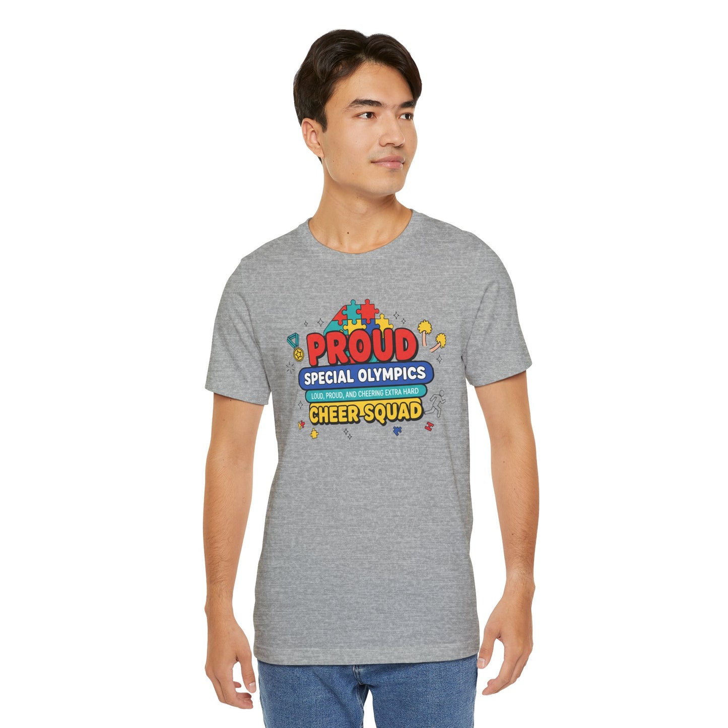 Proud Special Olympics Cheer Squad T-Shirt — Loud, Proud, and Cheering Extra Hard