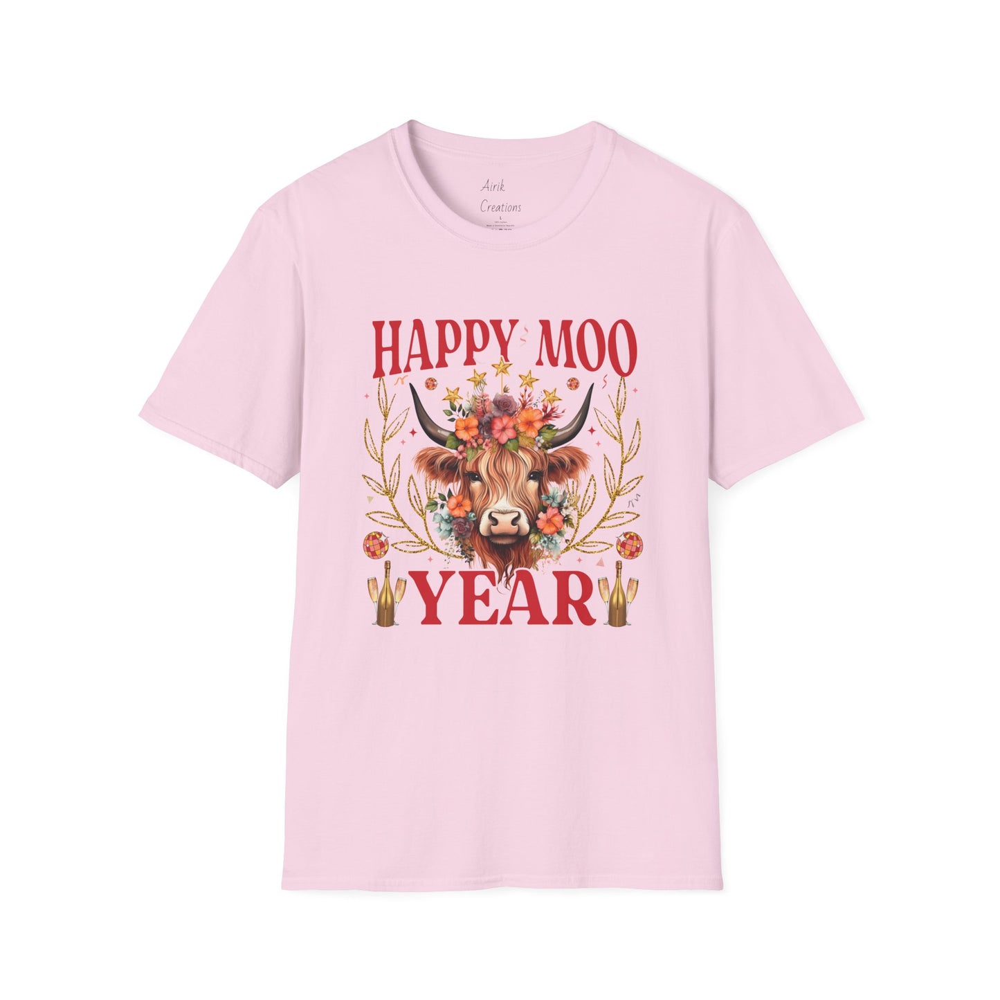 Unisex Softstyle T-Shirt - Happy Moo Year