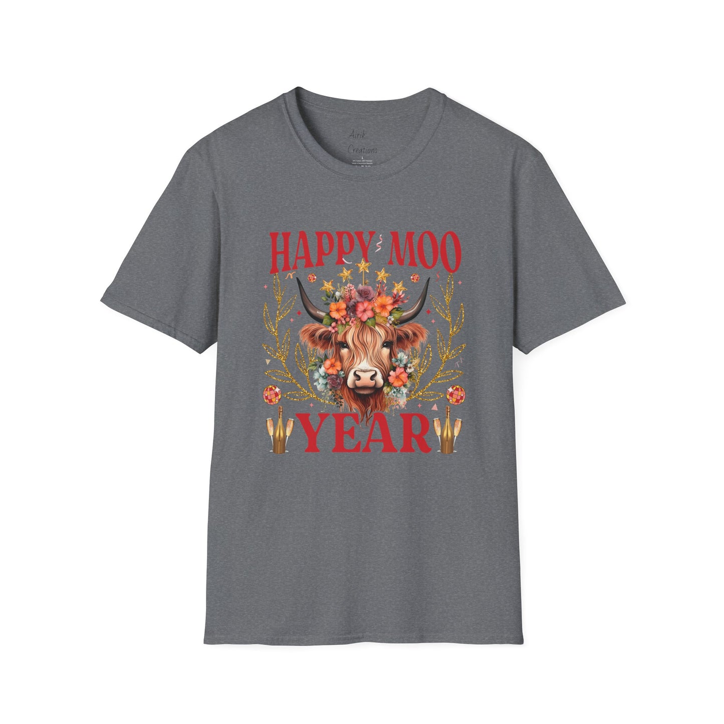 Unisex Softstyle T-Shirt - Happy Moo Year