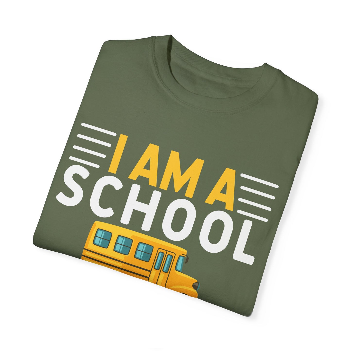 Unisex Garment-Dyed T-shirt - School Bus Super Power