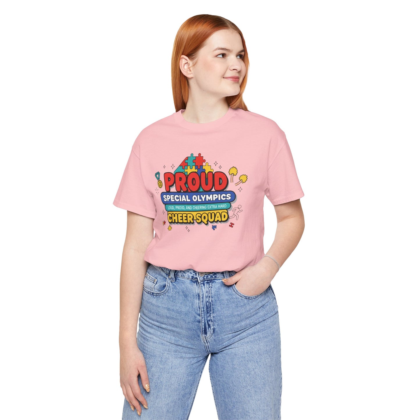 Proud Special Olympics Cheer Squad T-Shirt — Loud, Proud, and Cheering Extra Hard