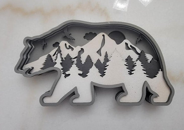 TimberTales Bear Layered Art - Airik Creations LLC